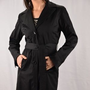 Ellen Tracy black trench coat